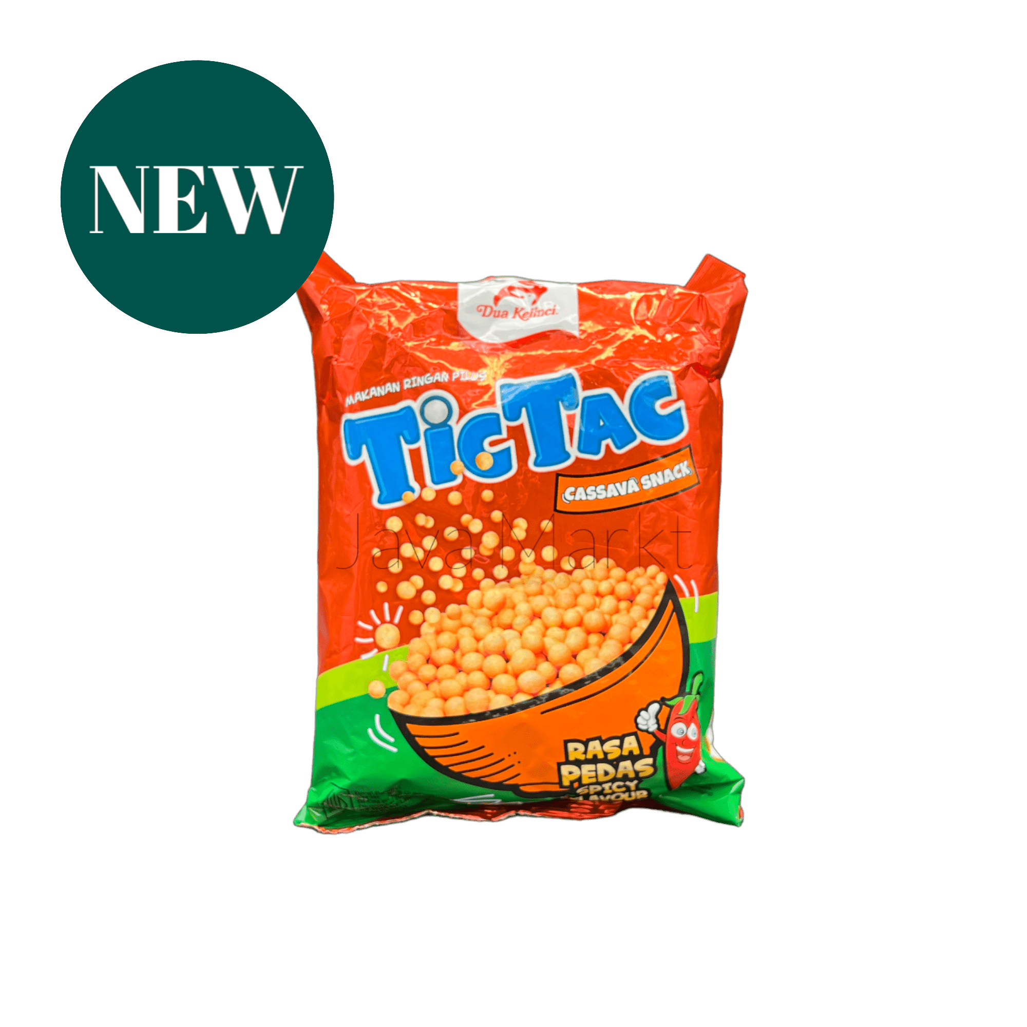 Nesia Food Tic Tac Rasa Pedas, würzige Vorspeisen- und Snack-Box mit scharfen Geschmack, in einer attraktiven Verpackung.