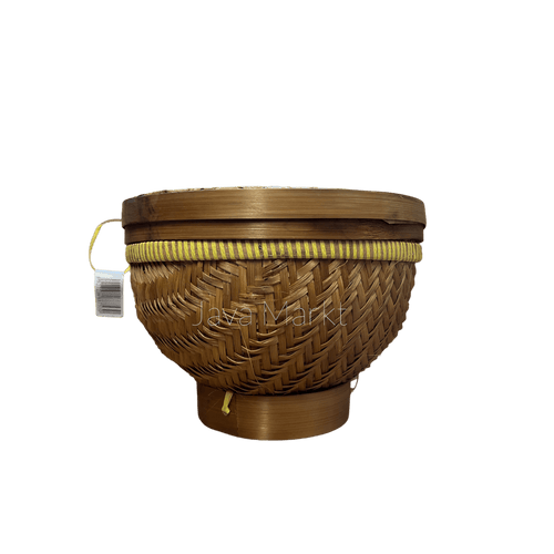 Traditioneller Bambu-Reisskorb von Nesia, nachhaltiges nonfood Produkt mit natürlicher Optik, ideal zum Aufbewahren von Reis.