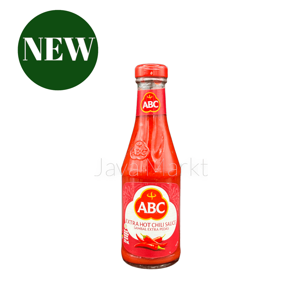 Schüssel mit orientalischer ABC Sambal Extra Pedas Chilisauce von Oriental Merchant, scharf und würzig, in der Flasche.