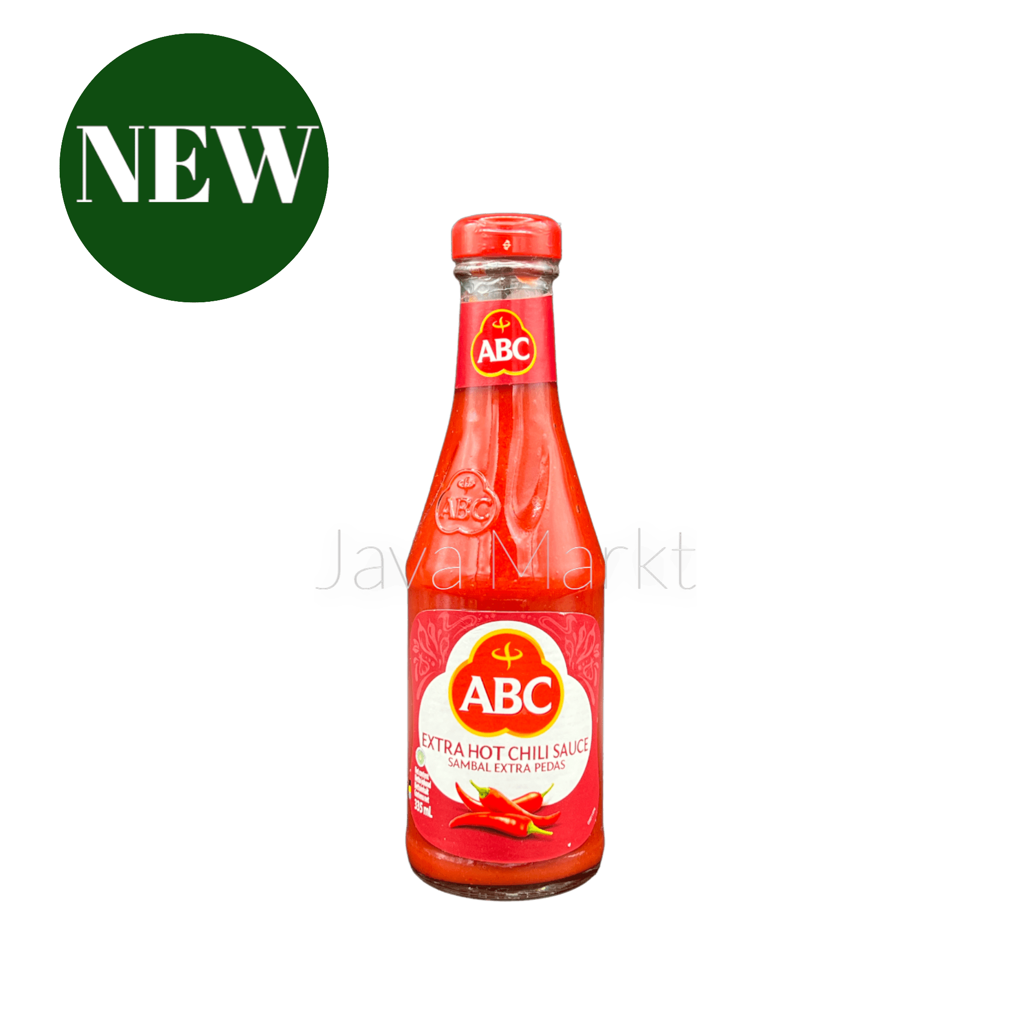 Schüssel mit orientalischer ABC Sambal Extra Pedas Chilisauce von Oriental Merchant, scharf und würzig, in der Flasche.