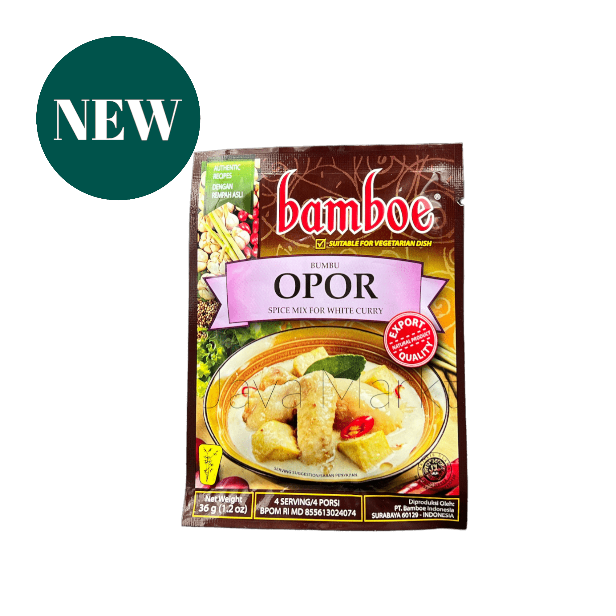 Bamboe Bumbu Opor Gewürzpaste von Oriental Merchant, cremige Gewürzpaste für authentisches Opor-Curry, in Dose sichtbar