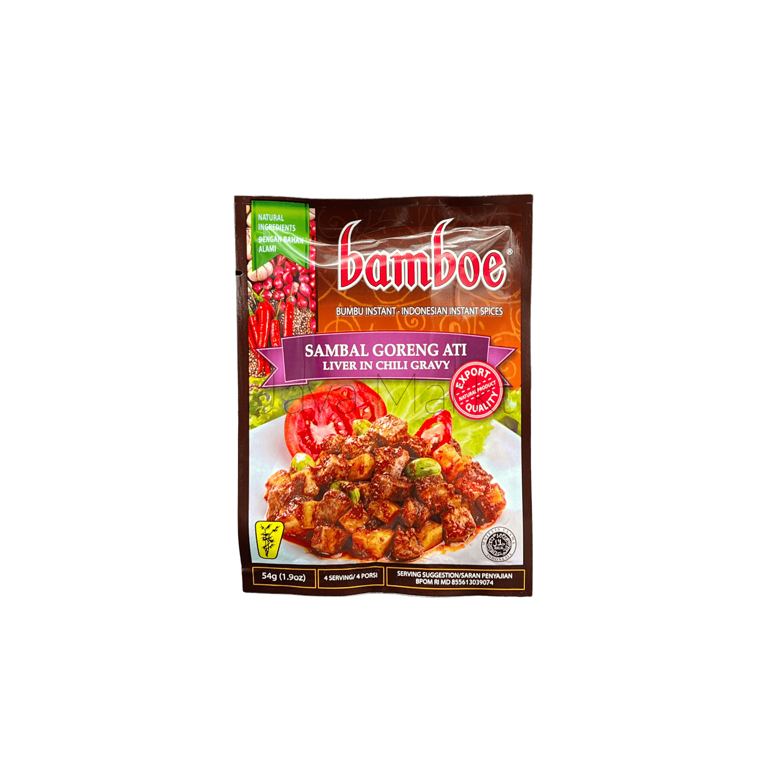 Bamboe Sambal Goreng Ati Gewürzpaste von Oriental Merchant, cremige rote Gewürzpaste für indonesische Gerichte