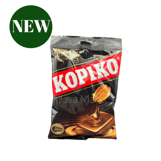 Bunte Kopiko Süßigkeiten von Oriental Merchant, einzelne Permen mit Kaffeegeschmack in bunten Verpackungen.