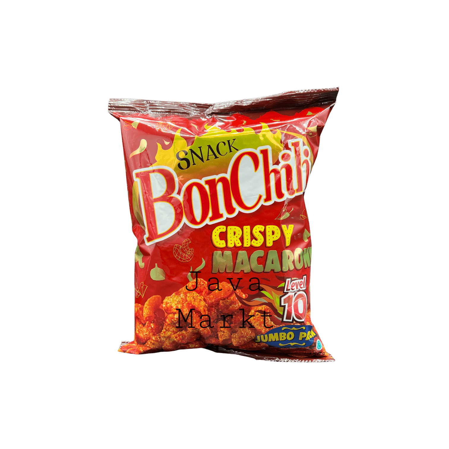 Vanka Kawat BonCabe Makaroni Crispy Snack Level 10, knusprige Vorspeisen und Snacks mit scharfem Geschmack, in einer Packung